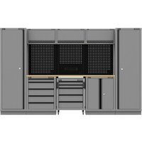 Sealey Superline Pro Black Edition Rubber Wood Worktop Storage System Combo