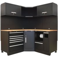 Sealey Premier MSS Oak Worktop Corner Storage System Combo