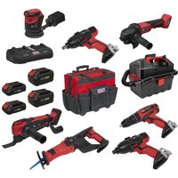 Sealey CP20V 20v Cordless 8 Piece Power Tool Kit