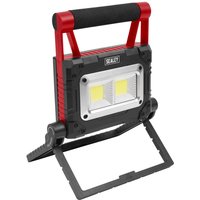 Sealey Solar Rechargeable COB LED Work Light Black / Red