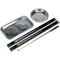 Siegen 5 Piece Magnetic Tray, Rail and Pick Up Tool Set