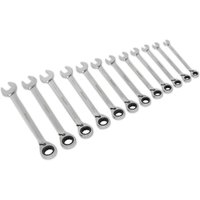 Siegen 12 Piece Ratchet Combination Spanner Set Metric