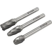 Sealey 3 Piece Tungsten Carbide Rotary Burr Set