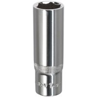 Sealey 3/8" Drive Polished Deep Hexagon WallDrive Socket Metric
