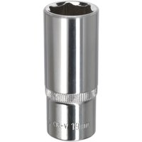 Sealey 3/8" Drive Polished Deep Hexagon WallDrive Socket Metric