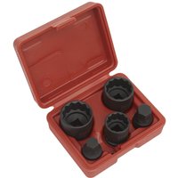 Sealey 5 Piece 1/2" Drive Impact Hub Nut Socket and Bit Set for VAG Vehicles