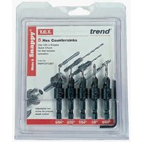 Trend Snappy 5 Piece TCT Drill Countersink for Wood Screws