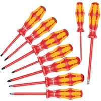 Wera 9 Piece Kraftform Plus 160I/162I/167I VDE Screwdriver Set