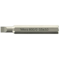 Wera 800/0 4mm Hex Drive Slotted Micro Screwdriver Bits
