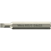 Wera 800/0 4mm Hex Drive Slotted Micro Screwdriver Bits
