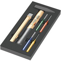 Wera 9782 Hammer, Chisel and Punch Set in Foam Insert Tray