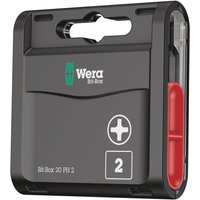 Wera Bit-Box Extra Hard Phillips Screwdriver Bits PH2 25mm Pack of 20