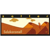 Bitterschokolade mit Salzkaramell & gesalzenem Mandelnougat, handgeschöpft Süßigkeiten & Knabbern Zotter-Schokolade