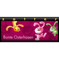 Dunkle Milchschokolade Bunte Osterhasen mit Kirsche und Haselnussnougat, handgeschöpft Weitere Produkte Ostern