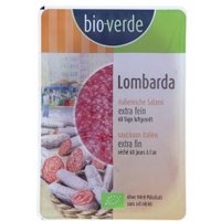 Salami Lombarda, luftgetrocknet, geschnitten Wurst Salami