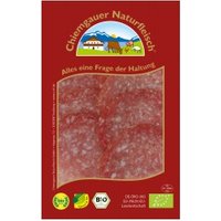 Putensalami aus Bayern, geschnitten Wurst Salami