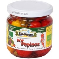 Chili-Peperoni-Mischung Hot Pepinos aus Bayern im Glas Obst, Gemüse & Eier Gemüsekonserven