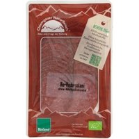 Rindersalami aus Bayern, geschnitten Wurst Salami