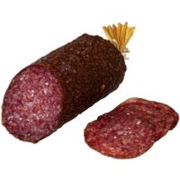 Rindersalami aus Bayern, leicht geräuchert Wurst Salami