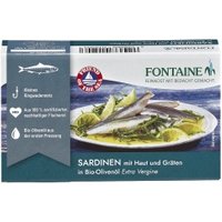 Sardinen mit Haut und Gräten in Olivenöl Fisch Fischkonserven