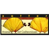 Bergmilchschokolade mit Ananas & Cashewnougat, handgeschöpft Süßigkeiten & Knabbern Zotter-Schokolade