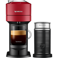 Nespresso Vertuo Next Cherry Red & Aeroccino 3 schwarz Vertuo Kaffeemaschine