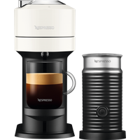 Nespresso Vertuo Next White & Aeroccino 3 schwarz Vertuo Kaffeemaschine