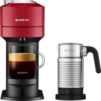 Nespresso Vertuo Next Cherry Red & Aeroccino 4 Vertuo Kaffeemaschine