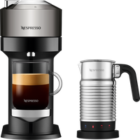 Nespresso Vertuo Next Deluxe Dark Chrome & Aeroccino4 Vertuo Kaffeemaschine