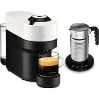 Nespresso VERTUO Pop Coconut White & Aeroccino4 Vertuo Kaffeemaschine