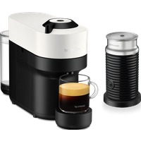 Nespresso Vertuo Pop Coconut White & Aeroccino 3 schwarz Vertuo Kaffeemaschine