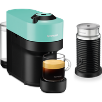 Nespresso Vertuo Pop Aqua Mint & Aeroccino 3 schwarz Vertuo Kaffeemaschine