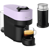 Nespresso VERTUO POP Lilac & Aeroccino3 schwarz Vertuo Kaffeemaschine