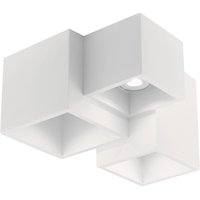 Foster Paintable Plaster Ceiling Lamp, White, GU10