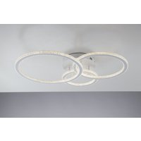 Bryant Integrated LED 3 Circular Crystal Semi Flush Ceiling Light, 4000K