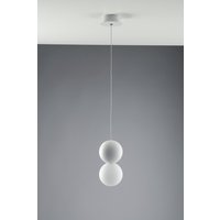 Kiss Plaster Globe Ceiling Pendant Light White, G9