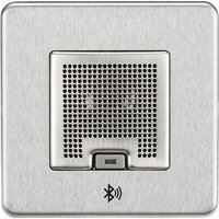 Knightsbridge Screwless 3W RMS Bluetooth Speaker Outlet - Brushed Chrome - SFBLUEBC