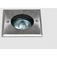 Gramos Square Outdoor Recessed In Ground Light Brushed Stainless Steel IP65, GU10