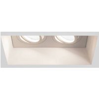 Blanco 2 Light Twin Adjustable Recessed Downlight Plaster, GU10