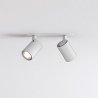 Ascoli Twin Recessed 2 Light Spotlight Textured White, GU10