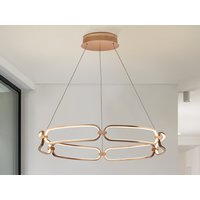 Colette Integrated LED Pendant Light, Rose Gold