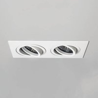 Taro Twin Adjustable Recessed Downlight Matt White, Fire Rated, GU10