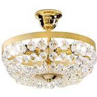 Valerie Classic Ceiling Light Polished Gold, 3x E14