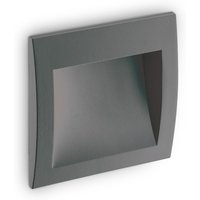 Wire LED Outdoor Square Recessed Wall Light Anthracite IP65, 3000K