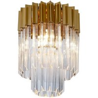 Poland Ceiling Round 3 Light E14, Brass, Clear Glass