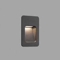 Nase LED Outdoor Recessed Wall Light Dark Grey IP44