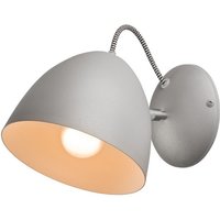 Livia Dome Wall Light Silver, 1x E27