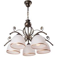 Retro Multi Arm Pendant Ceiling Light Black, 5x E27