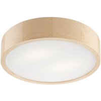 Round Cylindrical Ceiling Light Pine, 2x E27