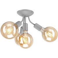 Viggo Multi Arm Semi Flush Ceiling Light Silver, 4x E27